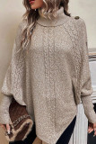 High Neck Button Bat Long Sleeved Shirt