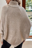 High Neck Button Bat Long Sleeved Shirt