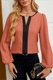 V-Neck Bubble Long Sleeved Shirt