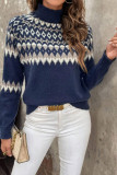 Half High Neck Versatile Knitted Sweater