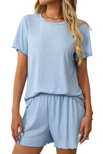 Sleepwear Short Sleeved Shorts Two-Piece Set