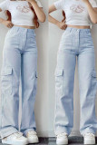 Versatile Workwear Pocket Straight Leg Pants