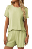 Sleepwear Short Sleeved Shorts Two-Piece Set