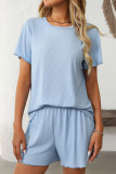 Sleepwear Short Sleeved Shorts Two-Piece Set