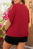 Large Size V-Neck Loose Chiffon Shirt