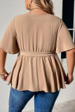 Summer V-Neck Slimming Plus Size Shirt