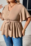 Summer V-Neck Slimming Plus Size Shirt