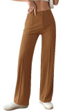 Solid Color Loose Wide Leg Casual Pants