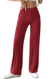 Solid Color Loose Wide Leg Casual Pants