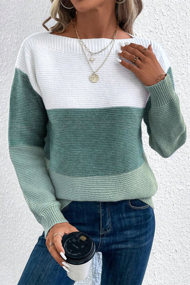 Loose Long Sleeved Thick Knit Sweater