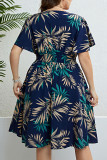 Summer V-Neck Slimming Short Sleeve Dress