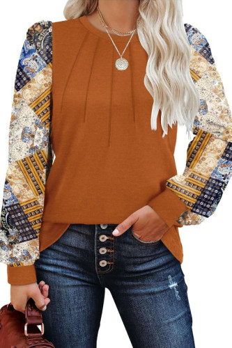 Knitted Long Sleeved Round Neck T-Shirt