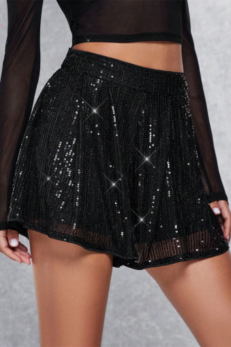 Summer Solid Color Sequined Skirt