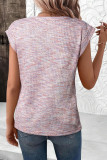 Solid Color Round Neck Loose Short Sleeved T-Shirt
