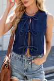 Sleeveless Versatile Lace Up Cowboy Vest