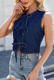 Sleeveless Versatile Lace Up Cowboy Vest