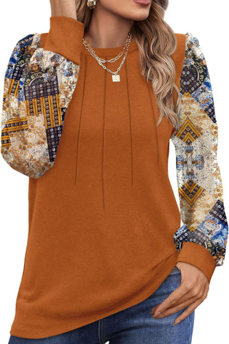 Knitted Long Sleeved Round Neck T-Shirt