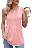 Round Neck Loose Sleeveless Solid Color Vest