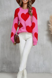 Valentine's Day Round Neck Long Sleeved Sweater