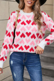 Valentine's Day Love Printed Long Sleeve Sweater