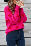 Valentine's Day Heart Long Sleeve Sweater