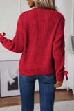 Loose Bow Pullover Sweater