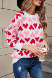 Valentine's Day Love Printed Long Sleeve Sweater