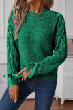 Loose Bow Pullover Sweater