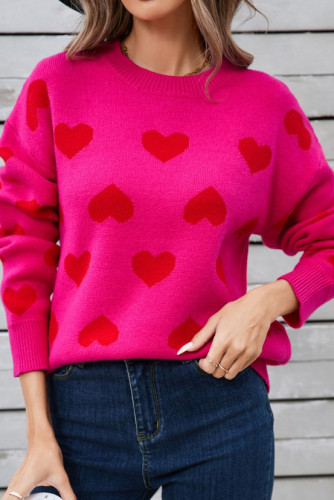 Valentine's Day Heart Long Sleeve Sweater
