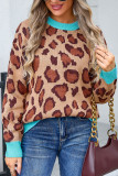 Leopard Print Long Sleeved Sweater