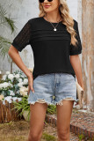 Loose T-shirt With Lace Trim Top For Women