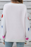 Love Printed Lantern Long Sleeved Sweater