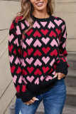 Valentine's Day Love Printed Long Sleeve Sweater