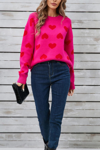 Valentine's Day Heart Long Sleeve Sweater