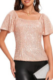 Sparkling Bubble Short Sleeve Versatile Shirt