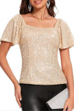 Sparkling Bubble Short Sleeve Versatile Shirt