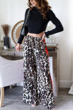 INS Internet Celebrity Leopard Print Wide Leg Pants