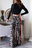 INS Internet Celebrity Leopard Print Wide Leg Pants