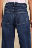 Spring High Waisted Lace Up Stretch Jeans