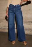 Retro High Waisted Straight Leg Jeans