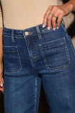 Retro High Waisted Straight Leg Jeans