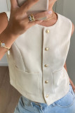 Solid Color Sleeveless Camisole Vest