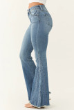 Retro High Waisted Elastic Flared Pants