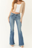 Retro High Waisted Elastic Flared Pants