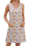 Printed Camisole Loose Sleeveless Dress