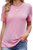 Loose Round Neck Short Sleeved T-Shirt