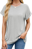 Round Neck Loose Short Sleeved T-Shirt