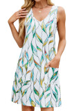 Printed Camisole Loose Sleeveless Dress