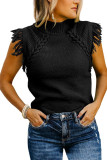 Casual Woven Sleeveless Sweater Vest