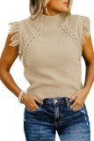 Casual Woven Sleeveless Sweater Vest